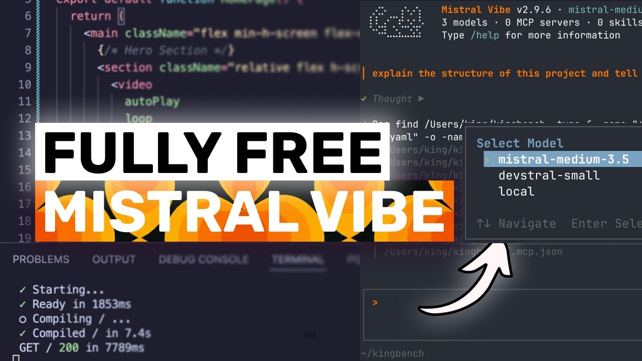 Mistral Vibe (+Free API): This Free AI Coding Agent is ACTUALLY CRAZY!