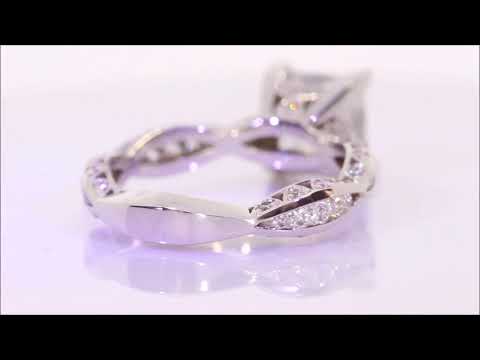 2.83 ctw Diamond Engagement Ring - Princess Cut F SI2 | BigDiamondsUSA