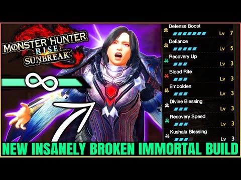 New PERFECT OP Immortal Build - NEVER Cart & MAX POWER - All Weapons - Monster Hunter Rise Sunbreak!