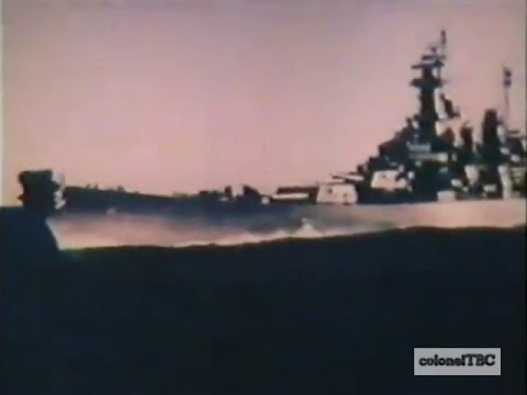 USS Missouri (BB-63) at sea during Korean War - 1951