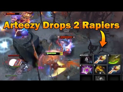 Arteezy Terrorblade Drops Two Rapiers!!!