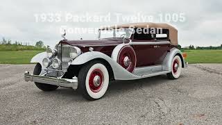 1 of only 4 & Show Winning Restoration - 1933 Packard Twelve 1005 Convertible Sedan