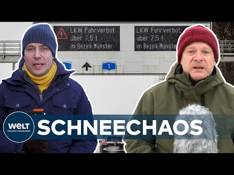 WINTERCHAOS auf Autobahnen: Schnee &amp; Eiseskälte - Der aktuelle Stand in Deutschland