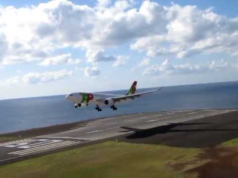 Beautiful TAP Airbus A330 CS-TOJ landing at Madeira from Caracas