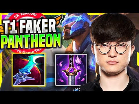 FAKER DOMINATING PANTHEON WITH NEW ITEMS! - T1 Faker Plays Pantheon Mid vs Azir! | Preseason 11