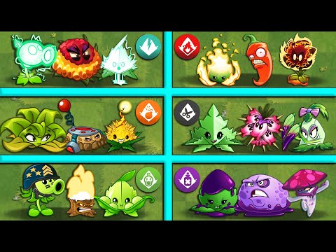 6 Best Team Plants + Mint - Which Team Will Win? - PvZ 2 Team Plants vs Team Plants