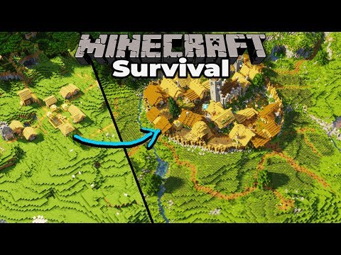 fWhip - FINAL Plains Village Transformation : Minecraft 1.14 Survival Let's Play : Building with fWhip