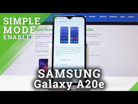 How to Open Easy Mode in SAMSUNG Galaxy A20e - Simple Mode