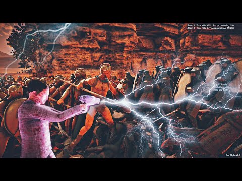 TESLA HELP 300 SPARTANS TO FIGHT PERSIANS | Ultimate Epic Battle Simulator 2 | UEBS 2