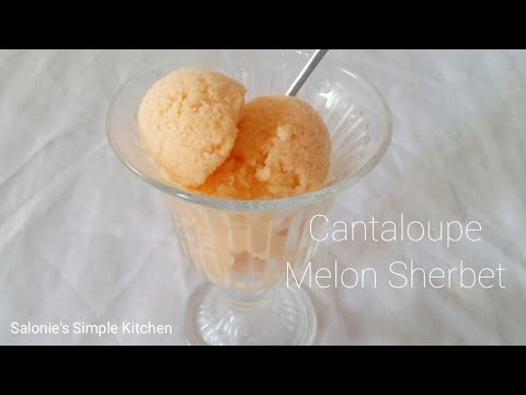 How To Make Cantaloupe Sherbet | Frozen Dessert Recipe | Melon Sherbet Recipe