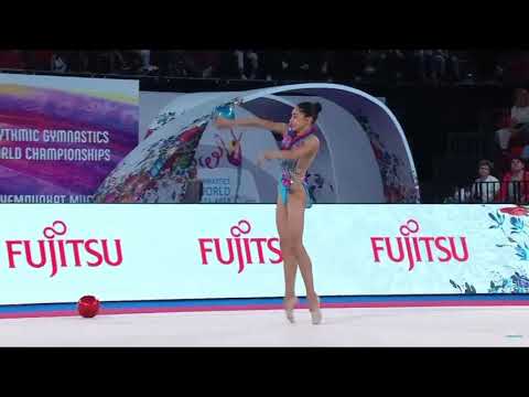 Arzu Jalilova performing at the 1st FIG Rhythmic Gymnastics Junior World Championships Final