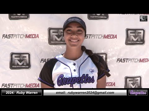 2024 Ruby Warren 3.5 GPA - Third Base and Outfield Softball Skills Video - Ca Grapettes Medina