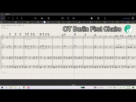 String Quartet No. 8 Mov. 2, Shostakovich | StaffPad and Berlin First Chairs