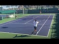 Roger Federer & Ernesto Escobedo | IW Practice 3.11.17