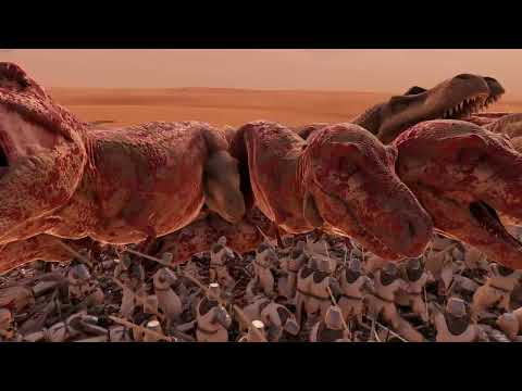 1000 TREX vs 100,000 HEAVY KNIGHTS - UEBS 2 #gaming #history #dinosours