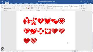 How to insert heart symbols in Word
