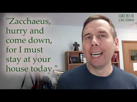 Luke 19:1-10 in three minutes, "A Wee Little Sermon"