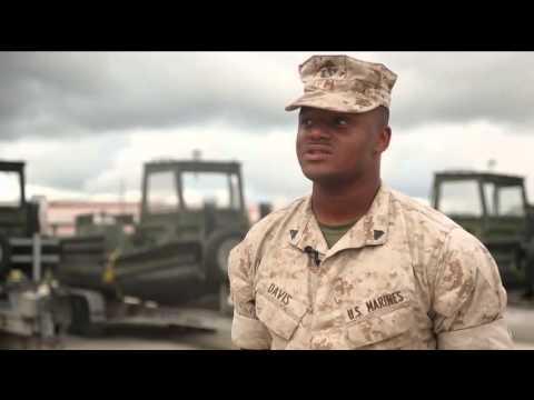 US Marines Crossing a River With Several 60 tons M1A1 Abrams Tanks