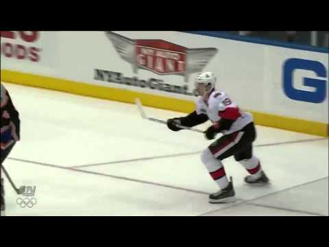 Jason Spezza rips slapshot, waterbottle explodes 2/20/12