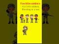 Five little soldiers | English rhymes #preschool #poyam #lkgrhymes #rhymeswithlyrics #nurseryrhymes