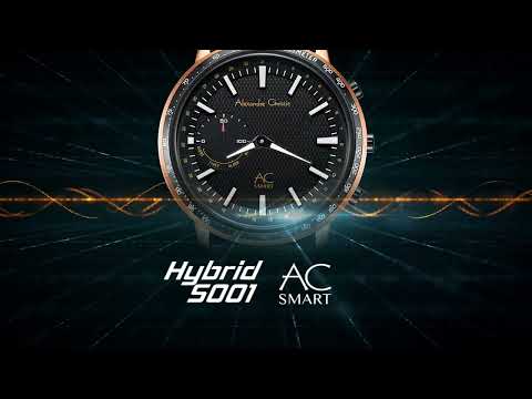 Alexandre Christie AC S001 MF LBRBA Hybrid Smartwatch Men Black Dial Black Leather Strap-1