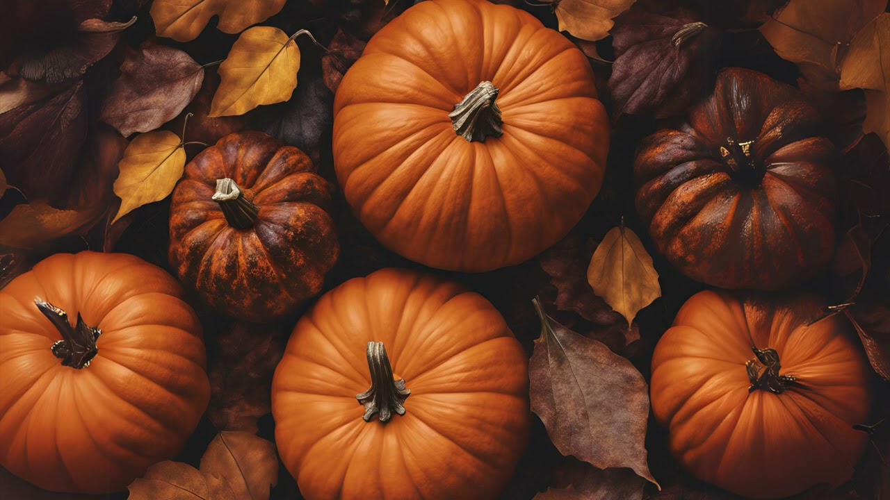 Cozy Autumn Pumpkin Screensaver for TV | Fall Aesthetic Desktop Background