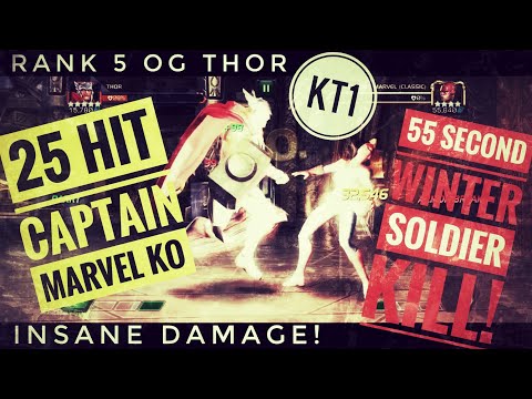 Insane 5* Thor Damage Showcase! 25 Hit ROL CM SOLO! 55 Second ROL Winter Soldier Kill!