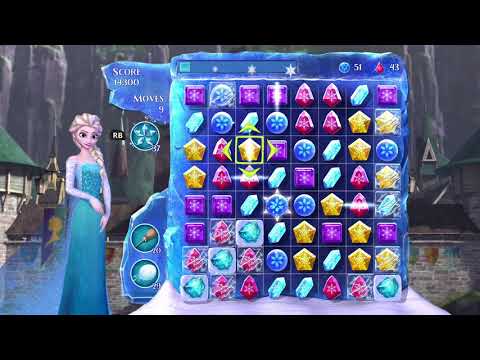 Frozen Free Fall: Snowball Fight Level 40 Walkthrough - No Power Ups