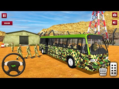 Army Bus Driver US Soldier Transport Duty 2022 - Offroad Bus Driving - Android Gameplay
