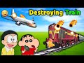 Shinchan And Nobita Destroying Train Funny Game Teardown