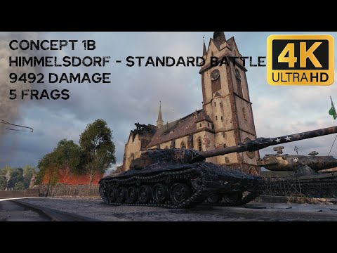 Concept 1B 9,5k damage 5 frags on Himmelsdorf - World of Tanks