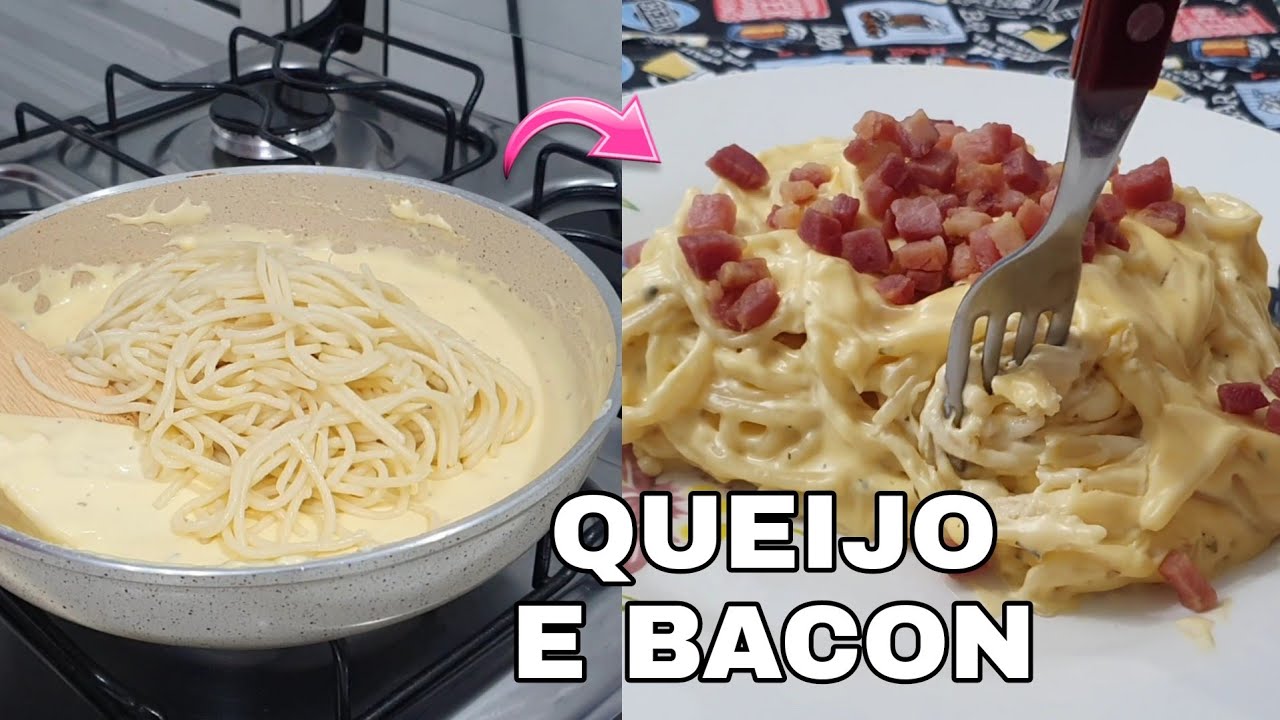 MACARRÃO DE QUEIJO E BACON DO TIKTOK * Receitas da Internet que deu certo*
