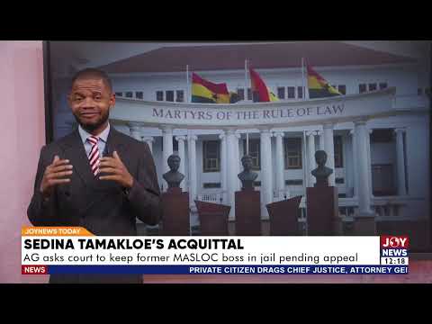 Sedina Tamakloe's Acquittal: AG asks court to keep former MASLOC boss in jail pending appeal