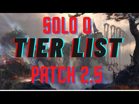 Patch 2.5 Solo Q Tier List | Wild Rift | 4K