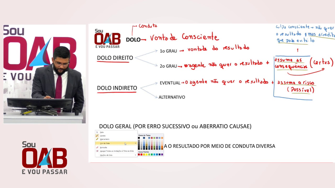 [OAB 2019] DIREITO PENAL - DOLO E CULPA - Melhor Aula de Todos os tempos