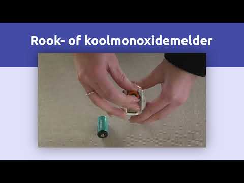 Batterijen van de rook- of koolmonoxidemelder vervangen