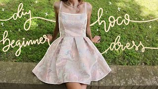 DIY Beginner Friendly Homecoming Dress! | Pattern Available | Quick & Easy Dress (it has pockets!!👀)
