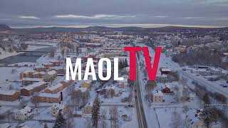 Sollefteå med Ångermanälven till vänster