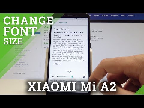 How to Change Display Size in XIAOMI Mi A2 - Manage Font Size