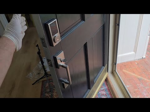 Unboxing Installation: Amazon Basics Grade 3 Electronic Touchscreen Deadbolt DoorLock Satin Nickel 