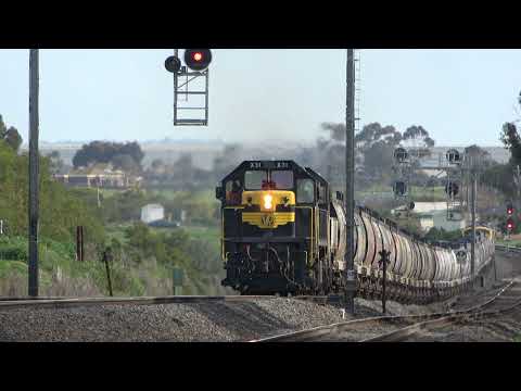 12 AUSTRALIAN FREIGHT TRAINS around Country Victoria - Qube, SSR, Pacific National