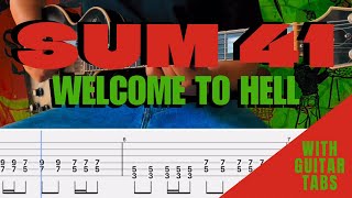 Sum 41- Welcome To Hell Cover (Guitar Tabs On Screen$