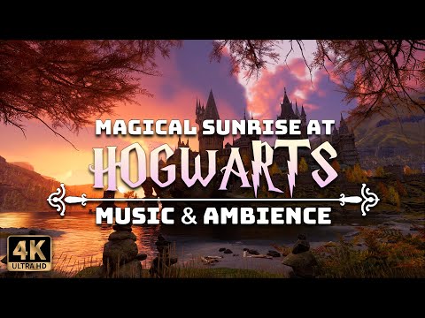 Magical Sunrise at Hogwarts | 4K Harry Potter Music & Ambience