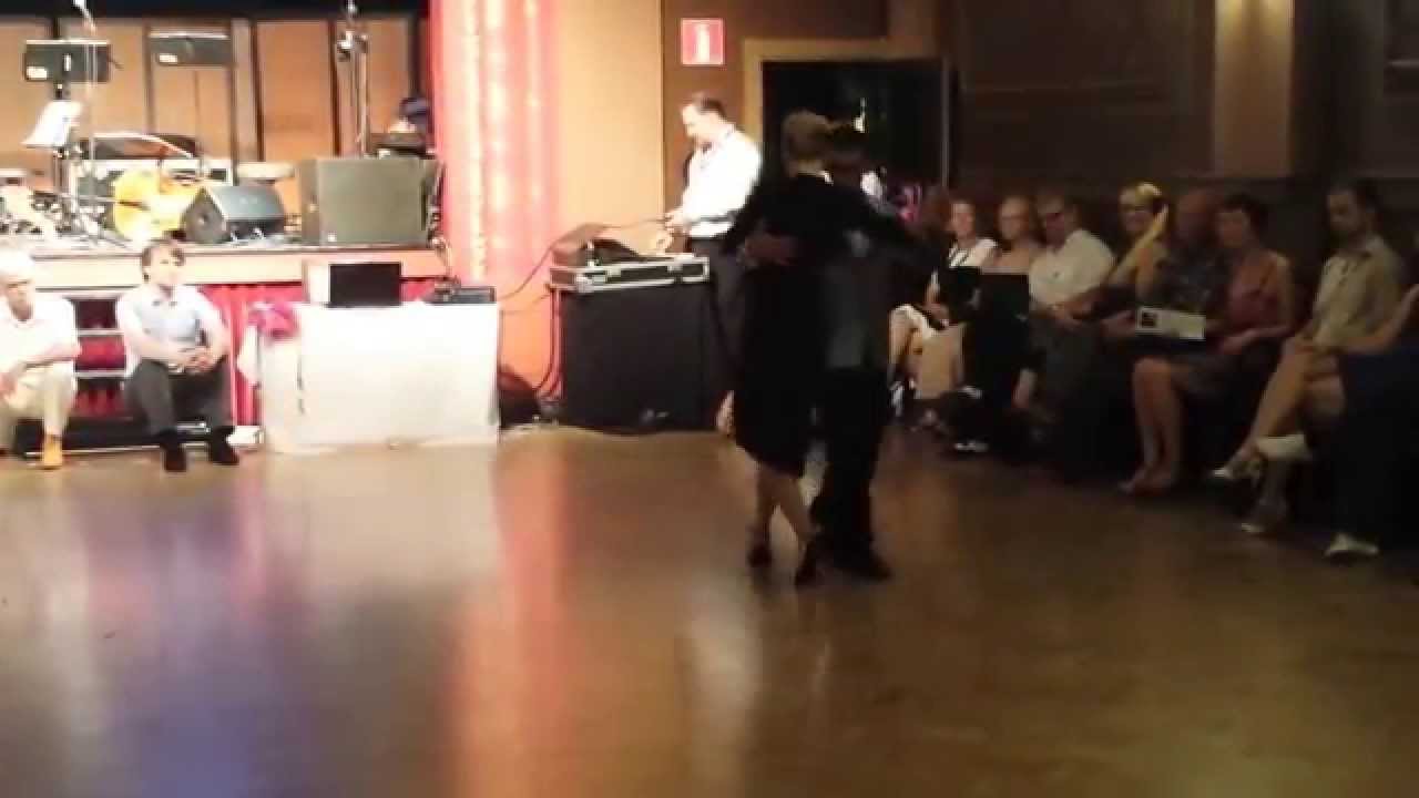 Ivan Terrazas and Sara Grdan - Dancing 4/4 tango, argentine Tango (2014-07-26 Tampere, Finland)