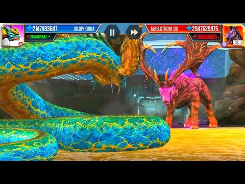 DILOPHOBOA 999 VS MAELSTROM 08 MAX 999 (JURASSIC WORLD).