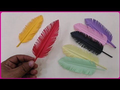Cómo hacer Plumas de papel - manualidades