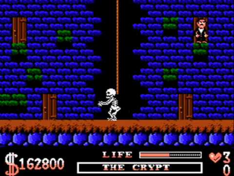 the addams family nes walkthrough