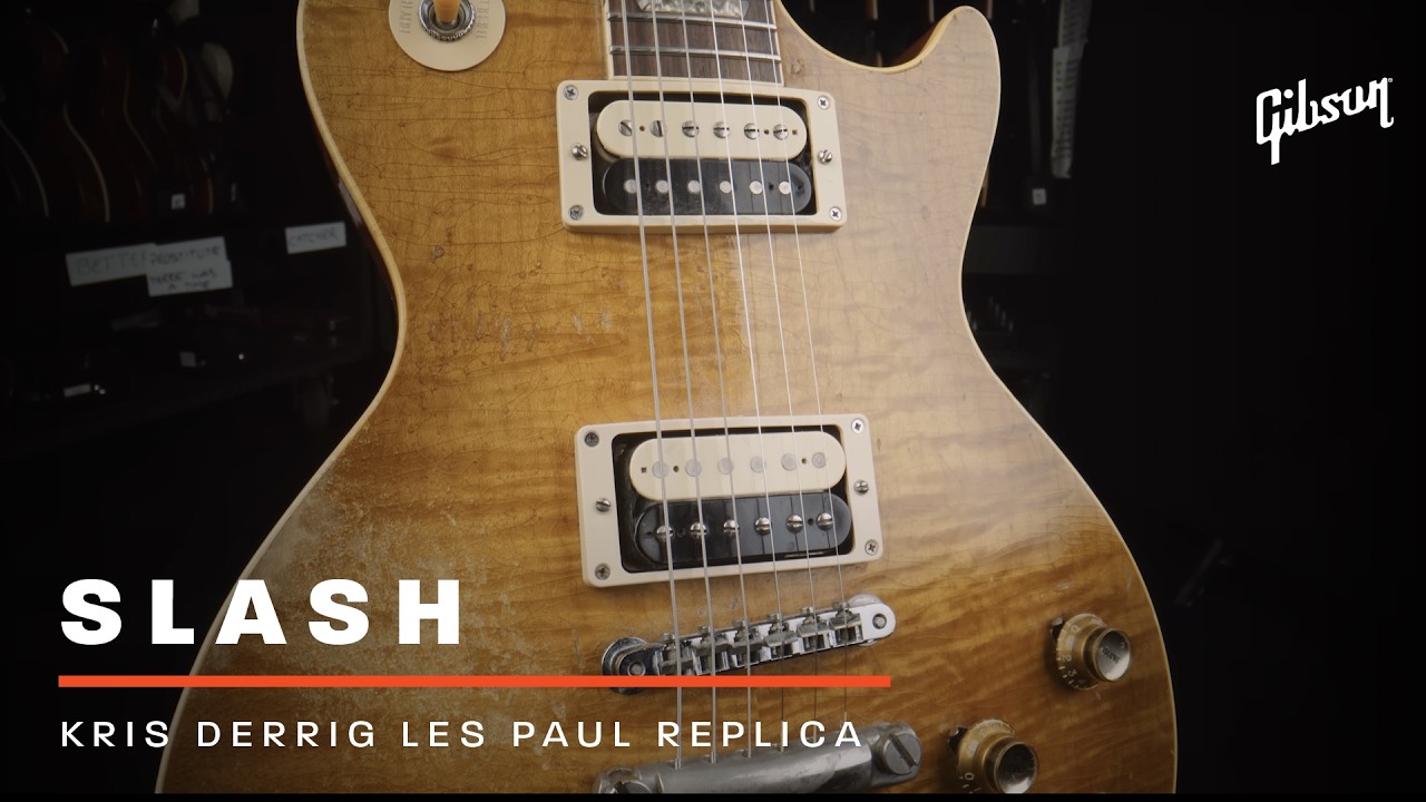 Slash Shows Mark Agnesi His Kris Derrig Les Paul Replica - YouTube