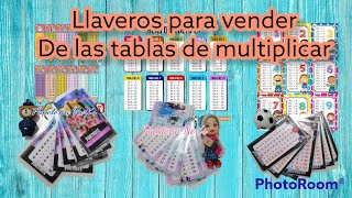 Cómo elaborar, llaveros con las tablas de multiplicar,para vender