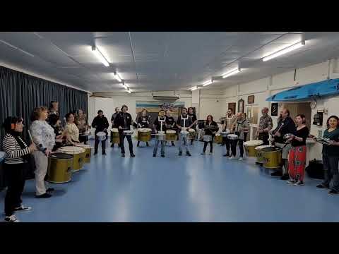 Bay Batucada practicing the caixa solo